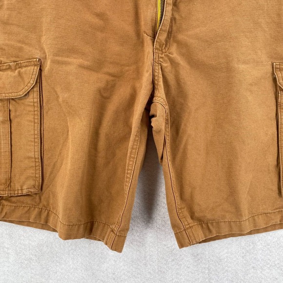 Eddie Bauer Workwear Ripstop Cargo Shorts Men 38 Beige Utility 10" Inseam Hiking - Picture 6 of 14